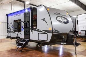 2024 Forest River Cherokee Wolf Pup Black Label 16FQBL Couples Camper Exterior Image