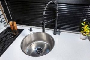 2024 Forest River Cherokee Wolf Pup Black Label 16FQBL Couples Camper Interior Image