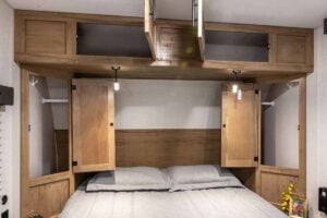 2024 Forest River Cherokee Wolf Pup Black Label 16FQBL Couples Camper Interior Image