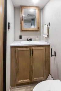 2024 Forest River Cherokee Wolf Pup Black Label 16FQBL Couples Camper Interior Image