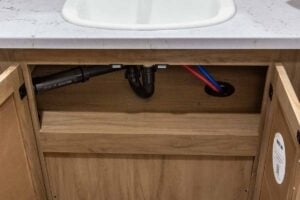 2024 Forest River Cherokee Wolf Pup Black Label 16FQBL Couples Camper Interior Image