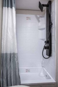 2024 Forest River Cherokee Wolf Pup Black Label 16FQBL Couples Camper Interior Image