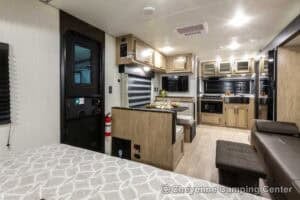 2026 Forest River Cherokee Grey Wolf 22CE Couples Travel Trailer Interior Image