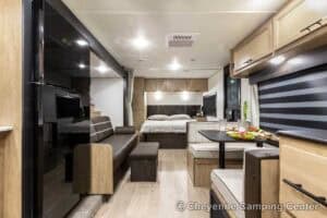 2026 Forest River Cherokee Grey Wolf 22CE Couples Travel Trailer Interior Image