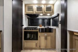 2026 Forest River Cherokee Grey Wolf 22CE Couples Travel Trailer Interior Image