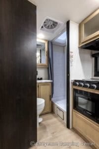 2026 Forest River Cherokee Grey Wolf 22CE Couples Travel Trailer Interior Image