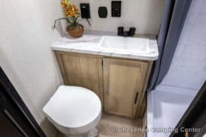 2026 Forest River Cherokee Grey Wolf 22CE Couples Travel Trailer Interior Image