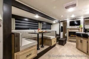 2026 Forest River Cherokee Grey Wolf 26DBH Bunkhouse Travel Trailer Interior Image