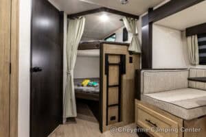 2026 Forest River Cherokee Grey Wolf 26DBH Bunkhouse Travel Trailer Interior Image
