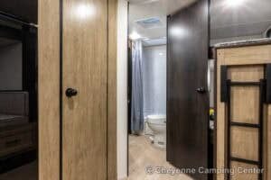 2026 Forest River Cherokee Grey Wolf 26DBH Bunkhouse Travel Trailer Interior Image