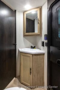 2026 Forest River Cherokee Grey Wolf 26DBH Bunkhouse Travel Trailer Interior Image