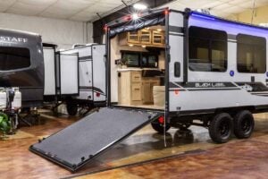 2027 Forest River Cherokee Grey Wolf Black Label 18RRBL Toy Hauler Exterior Image