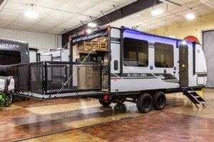 2027 Forest River Cherokee Grey Wolf Black Label 18RRBL Toy Hauler Exterior Image
