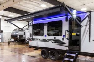 2027 Forest River Cherokee Grey Wolf Black Label 18RRBL Toy Hauler Exterior Image