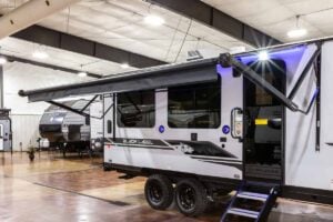 2027 Forest River Cherokee Grey Wolf Black Label 18RRBL Toy Hauler Exterior Image