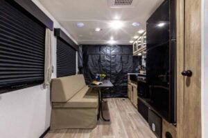 2027 Forest River Cherokee Grey Wolf Black Label 18RRBL Toy Hauler Interior Image