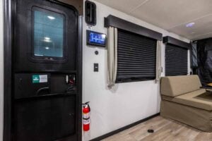 2027 Forest River Cherokee Grey Wolf Black Label 18RRBL Toy Hauler Interior Image