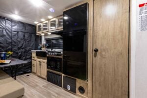 2027 Forest River Cherokee Grey Wolf Black Label 18RRBL Toy Hauler Interior Image