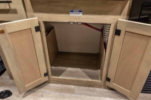 2027 Forest River Cherokee Grey Wolf Black Label 18RRBL Toy Hauler Interior Image