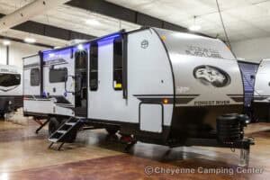 2026 Forest River Cherokee Grey Wolf Black Label 22RRBL Toy Hauler Exterior Image