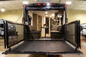 2026 Forest River Cherokee Grey Wolf Black Label 22RRBL Toy Hauler Exterior Image