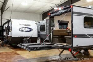 2026 Forest River Cherokee Grey Wolf Black Label 22RRBL Toy Hauler Exterior Image