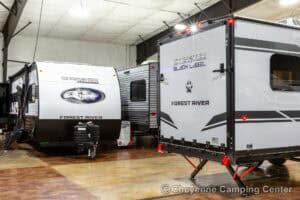 2026 Forest River Cherokee Grey Wolf Black Label 22RRBL Toy Hauler Exterior Image