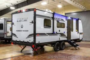 2026 Forest River Cherokee Grey Wolf Black Label 22RRBL Toy Hauler Exterior Image