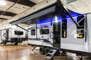 2026 Forest River Cherokee Grey Wolf Black Label 22RRBL Toy Hauler Exterior Image