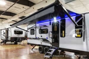 2026 Forest River Cherokee Grey Wolf Black Label 22RRBL Toy Hauler Exterior Image