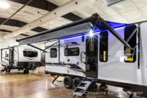 2026 Forest River Cherokee Grey Wolf Black Label 22RRBL Toy Hauler Exterior Image