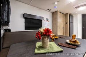 2026 Forest River Cherokee Grey Wolf Black Label 22RRBL Toy Hauler Interior Image