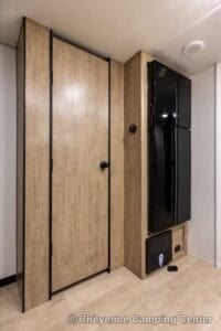 2026 Forest River Cherokee Grey Wolf Black Label 22RRBL Toy Hauler Interior Image