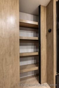 2026 Forest River Cherokee Grey Wolf Black Label 22RRBL Toy Hauler Interior Image