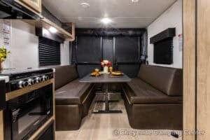 2026 Forest River Cherokee Grey Wolf Black Label 22RRBL Toy Hauler Interior Image