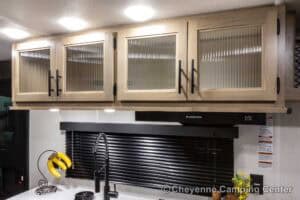 2026 Forest River Cherokee Grey Wolf Black Label 22RRBL Toy Hauler Interior Image