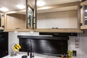 2026 Forest River Cherokee Grey Wolf Black Label 22RRBL Toy Hauler Interior Image