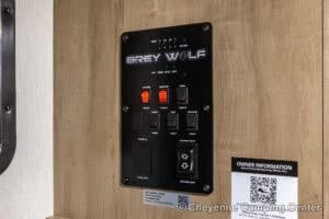 2026 Forest River Cherokee Grey Wolf Black Label 22RRBL Toy Hauler Interior Image