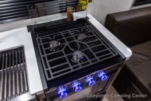 2026 Forest River Cherokee Grey Wolf Black Label 22RRBL Toy Hauler Interior Image