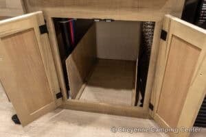 2026 Forest River Cherokee Grey Wolf Black Label 22RRBL Toy Hauler Interior Image