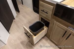 2026 Forest River Cherokee Grey Wolf Black Label 22RRBL Toy Hauler Interior Image