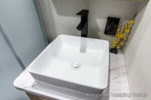 2026 Forest River Cherokee Grey Wolf Black Label 22RRBL Toy Hauler Interior Image