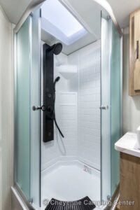 2026 Forest River Cherokee Grey Wolf Black Label 22RRBL Toy Hauler Interior Image