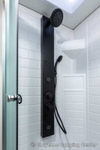 2026 Forest River Cherokee Grey Wolf Black Label 22RRBL Toy Hauler Interior Image