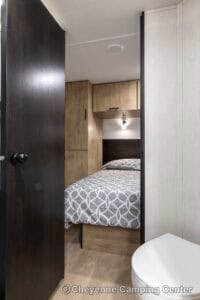 2026 Forest River Cherokee Grey Wolf Black Label 22RRBL Toy Hauler Interior Image