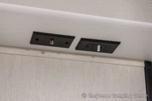 2026 Forest River Cherokee Grey Wolf Black Label 22RRBL Toy Hauler Interior Image