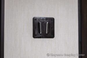 2026 Forest River Cherokee Grey Wolf Black Label 22RRBL Toy Hauler Interior Image