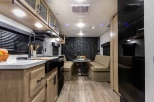 2027 Forest River Cherokee Grey Wolf Black Label 22RRBL Toy Hauler Interior Image