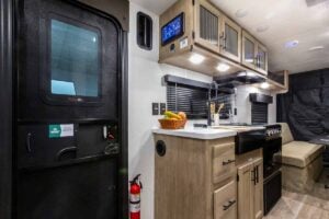 2027 Forest River Cherokee Grey Wolf Black Label 22RRBL Toy Hauler Interior Image