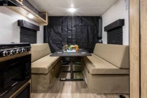 2027 Forest River Cherokee Grey Wolf Black Label 22RRBL Toy Hauler Interior Image